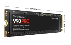 SSD SamSung 990 PRO 2TB M.2 NVMe / PCIe Gen 4.0 x4/ MLC NAND / Read up to 7450MB/s - Write up to 6900MB/s / Up to 1200K/1550K IOPS / 600TBW