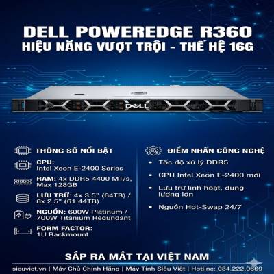 Máy Chủ Dell PowerEdge R360 