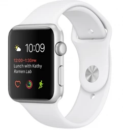 Apple Watch Series 1, 42mm Silver Aluminium Case with White Sport Band (MNNL2VN/A)