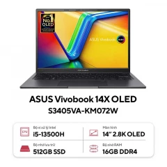 Laptop ASUS Vivobook S 14 OLED S3405VA-KM072W (i5-13500H/RAM 16GB/SSD 512GB/14.0INCH 2.8K/Win11)