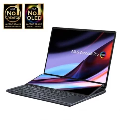 Laptop Asus Zenbook Pro 14 Duo OLED UX8402ZE-M3044W (Core i7 12700H/ 16GB/ 1TB SSD/ Nvidia GeForce RTX 3050Ti 4Gb GDDR6/ 14.5inch/ Windows 11 Home/ Black/ Vỏ nhôm)