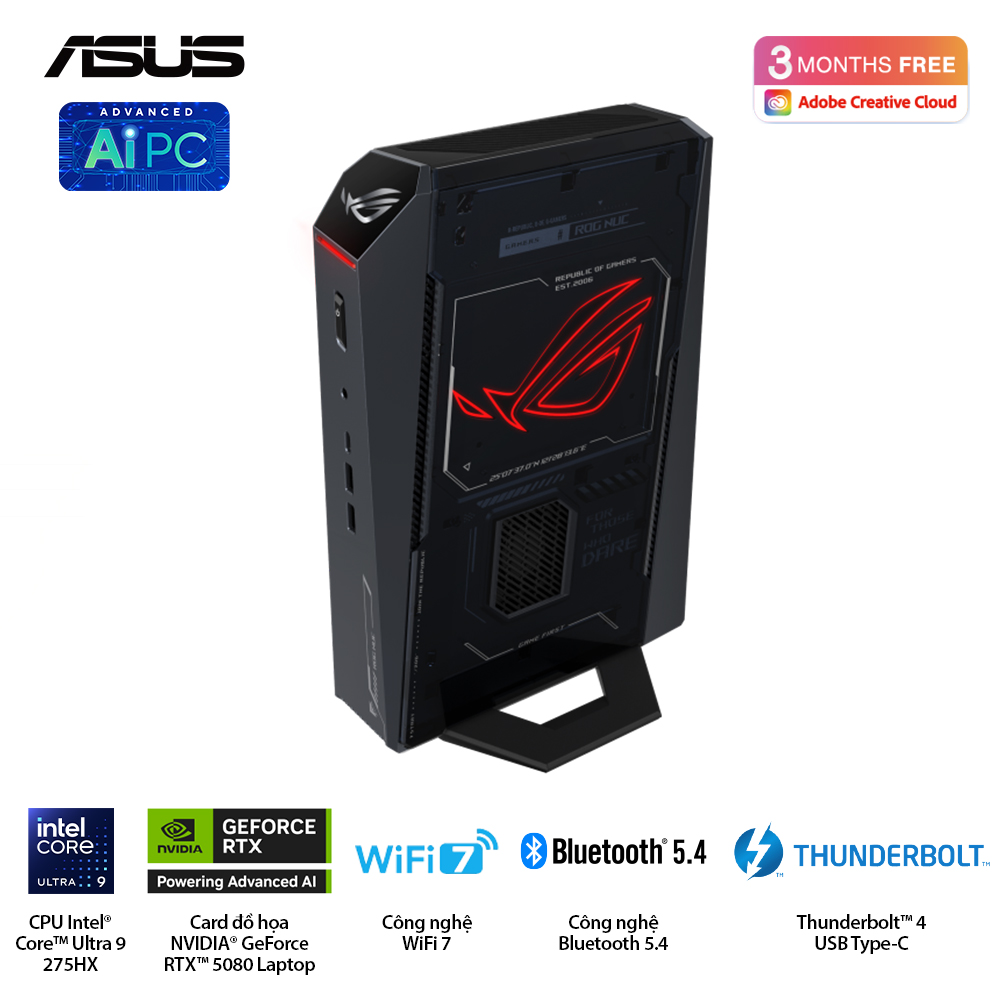 PC Mini ASUS NUC ROG Intel (U9 275HX)/32GB (2x16GB) DDR5-6400/1TB Gen4 NVMe / Wifi7/ RTX 5070/Win11 RNUC15JNK9X489A4