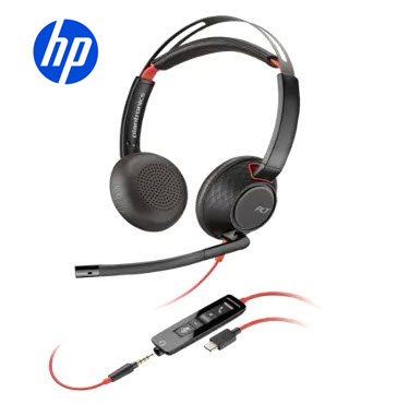 8X231AA Tai Nghe Poly Blackwire 5220 Stereo USB-C Headset+3.5mm Plug +USB-C/A Adapter (Bulk)