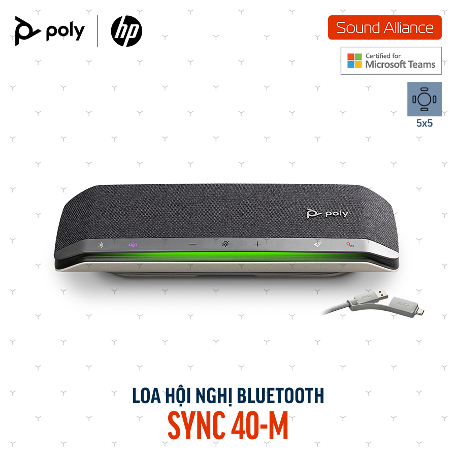 Loa Hội nghị Bluetooth Poly Sync 40 Microsoft Teams (77P35AA)