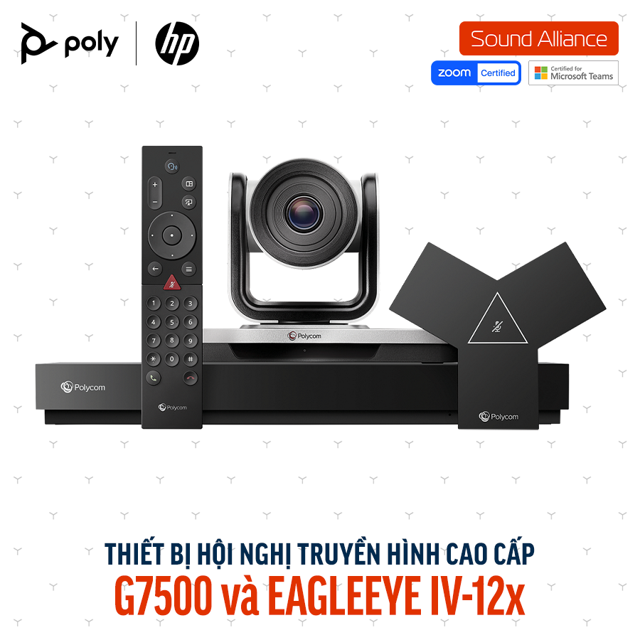 Thiết bị họp trực tuyến Poly G7500 và EagleEye IV-12x (83Z49AA)