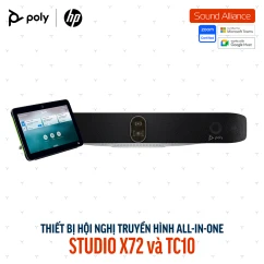 Thiết bị hội nghị truyền hình Poly Studio X72 và TC10 (A4MA7AA)
