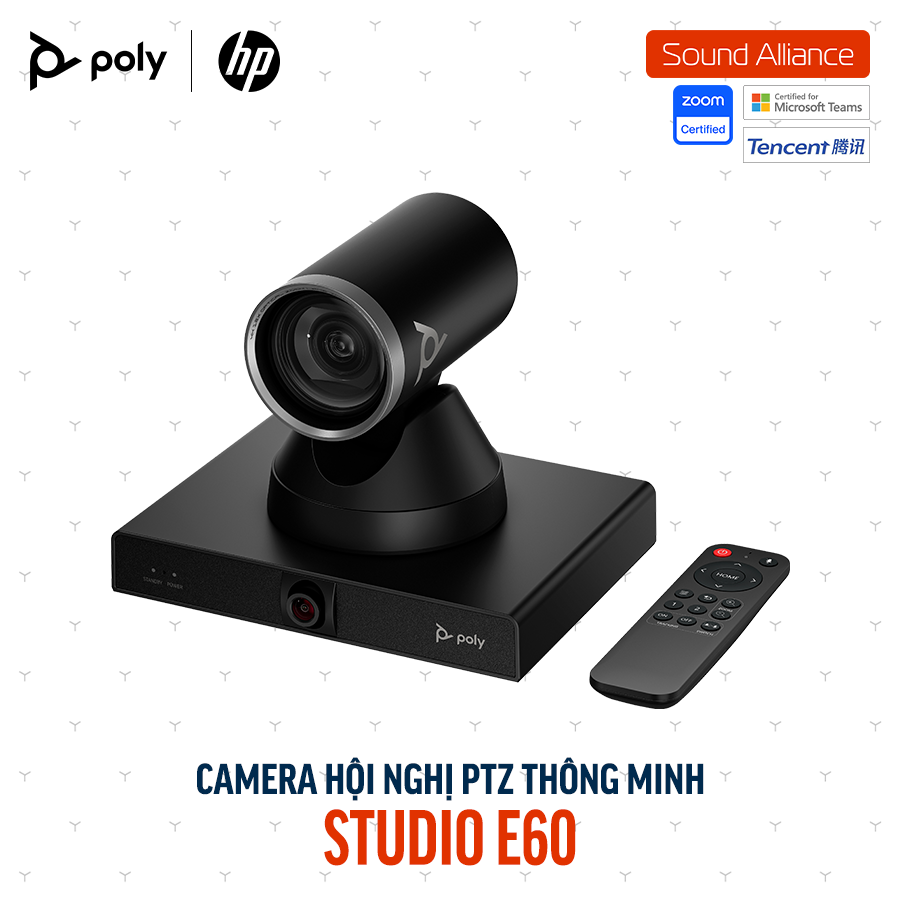 Camera hội nghị thông minh 4K MPTZ HP Poly Studio E60 (9W1A6AA)