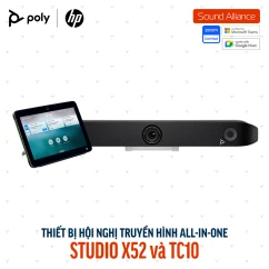 Thiết bị hội nghị truyền hình Poly Studio X52 và TC10 (8D8L1AA)