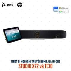 Thiết bị hội nghị truyền hình Poly Studio X72 và TC10 (A4MA7AA)