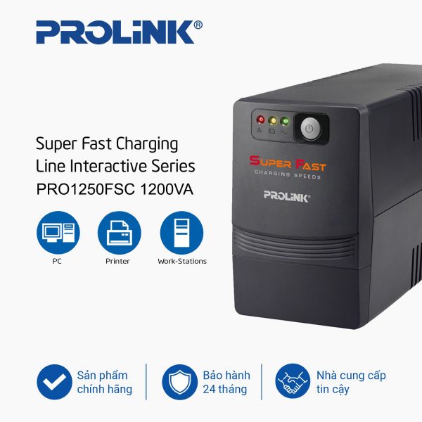 Bộ lưu điện UPS Prolink PRO1250SFC (1250VA)