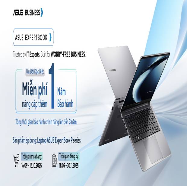 SẮM EXPERTBOOK TẶNG 1 THÊM 1 NĂM BẢO HÀNH