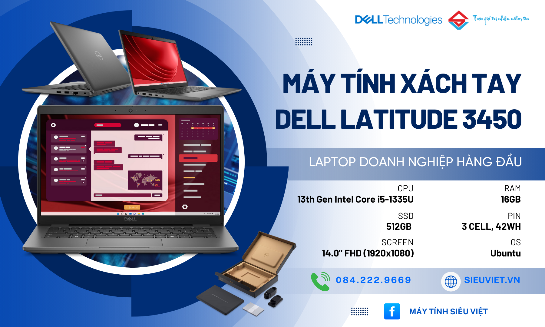 Máy tính xách tay Dell Latitude 3450 8GSSD512