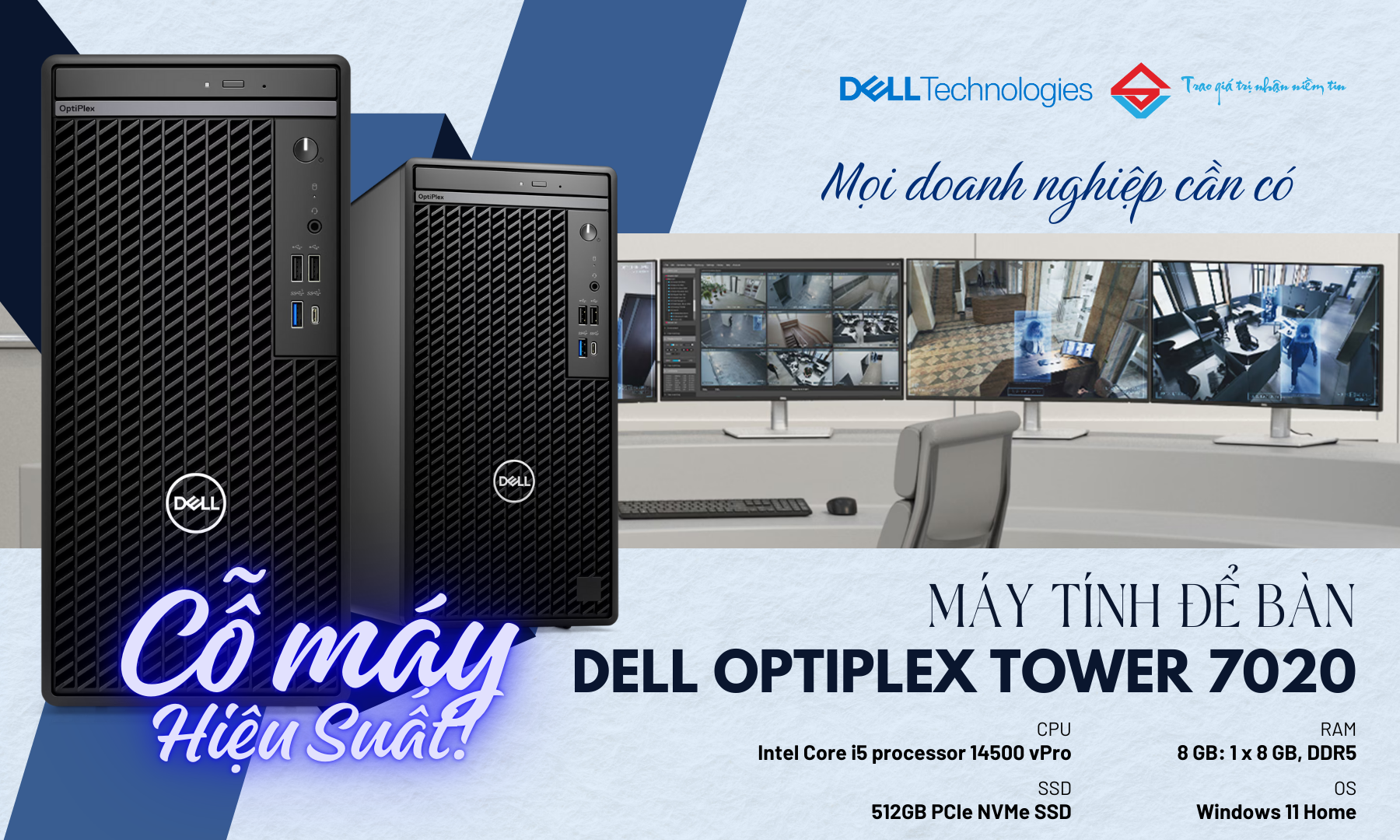 Máy tính để bàn Dell OptiPlex 7020 SFF S7020-14500-08512W