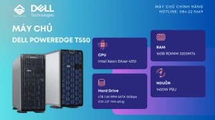 Máy chủ Dell T550 8x3.5 / Intel Xeon Silver 4310