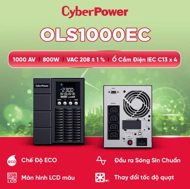 Bộ lưu điện CyberPower OLS1000EC