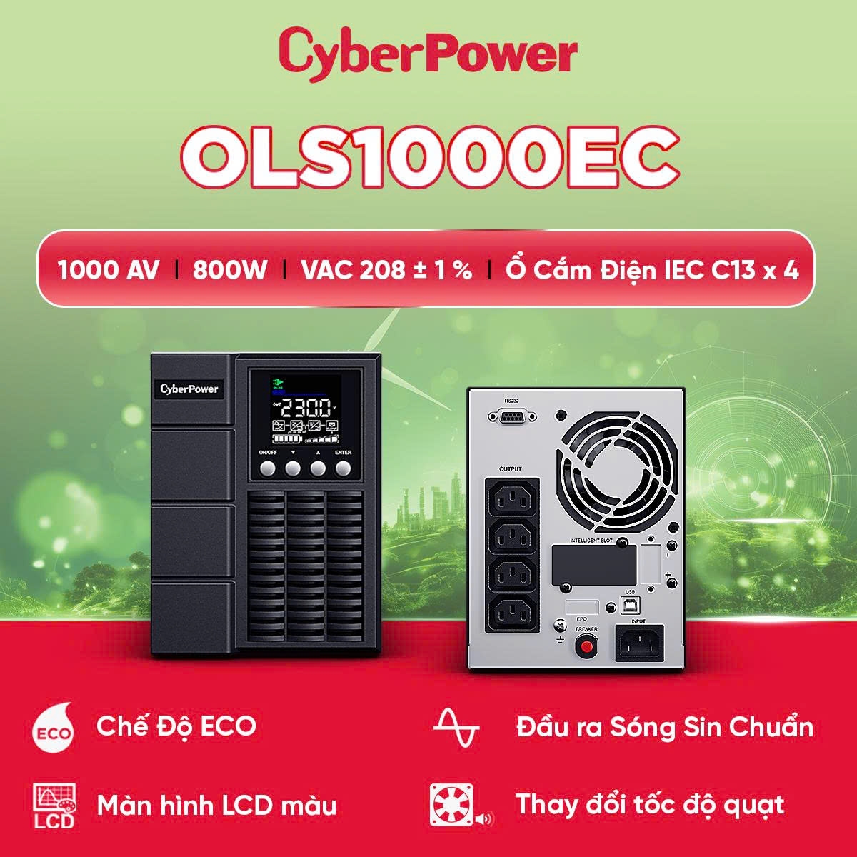 Bộ lưu điện CyberPower OLS1000EC