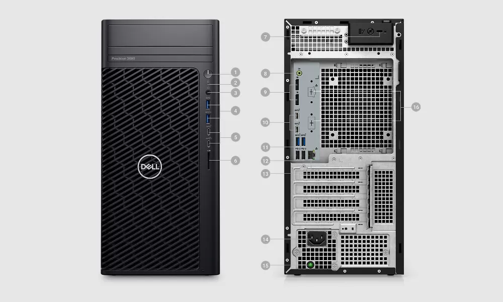 Giới thiệu Dell Precision 3680 Tower Workstation - Máy trạm để bàn Intel Core thế hệ thứ 14 của Dell
