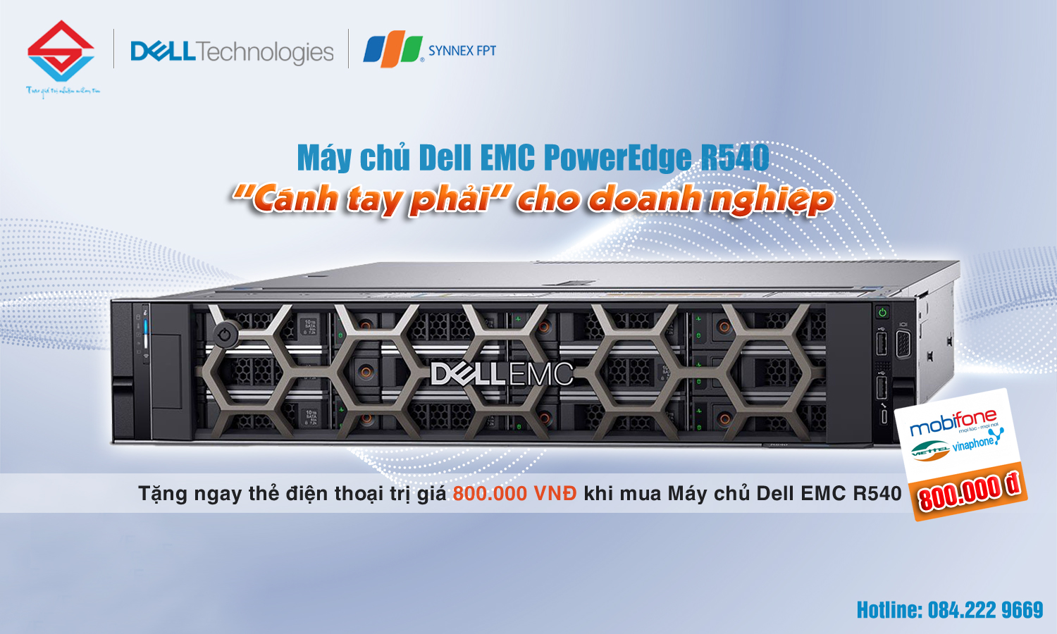 Máy chủ Dell EMC PowerEdge 14 – R540: Cánh tay phải cho doanh nghiệp